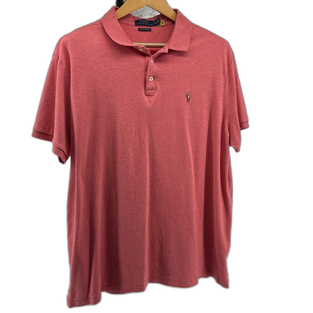 Polo Ralph Lauren Big & Tall Soft Cotton Polo Shirt Light Red Mens Size XXLTTG